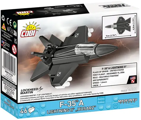 Cobi 5926 F-35A Husarz Bausatz / Kleine Armee / 1:300 / 46 Teile