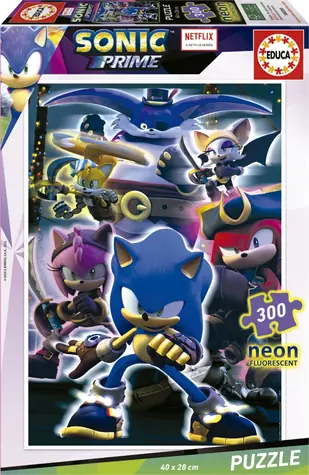 Educa Leuchtendes Puzzle Sonic Prime / 300 Teile / 28 x 40 cm