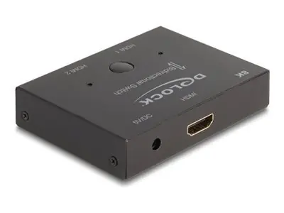 DeLock HDMI 2-in-1 / Bidirektionaler Umschalter / 8K / 60 Hz / Kabellänge 1 m