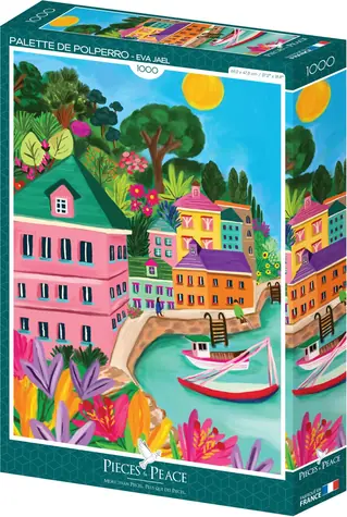 PIECES & PEACE Puzzle Colors Polperra / 1000 Teile / 47,8 x 69 cm