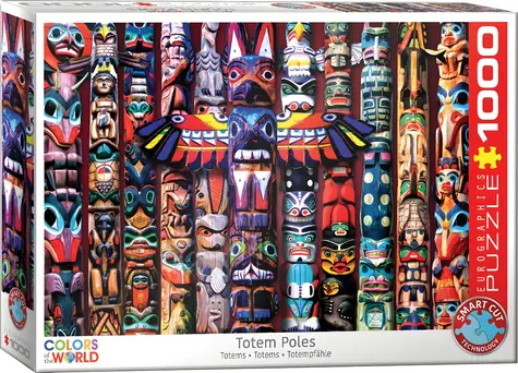 EUROGRAPHICS Puzzle Indianer-Totems / 1000 Teile / 68 x 48 cm
