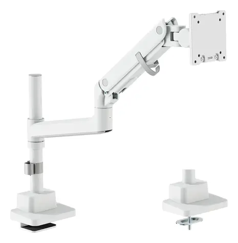 Digitus weiß / Einzelmonitorhalterung / bis zu 57" / VESA 75x75, 100x100 / Tragkraft 27 kg / Gasfeder