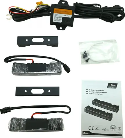 Compass Tagfahrlicht 4X Hochleistungs-LED 12V / Tagfahrlicht / Ein/Aus-System / 2er-Set