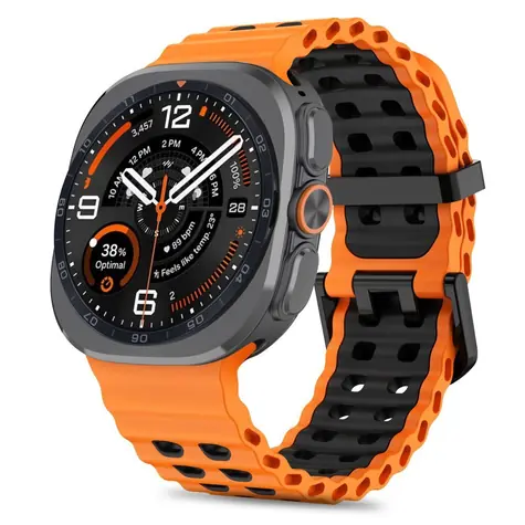 Tech-Protect IconBand Pro orange-schwarzes Armband für Samsung Galaxy Watch Ultra 47 mm