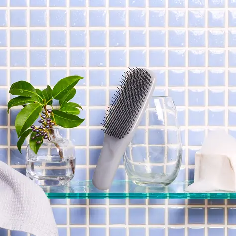 KAI KOBAKO Duschhaarbürste Grau / Haarbürste / Wasserdicht / Massageaufsätze