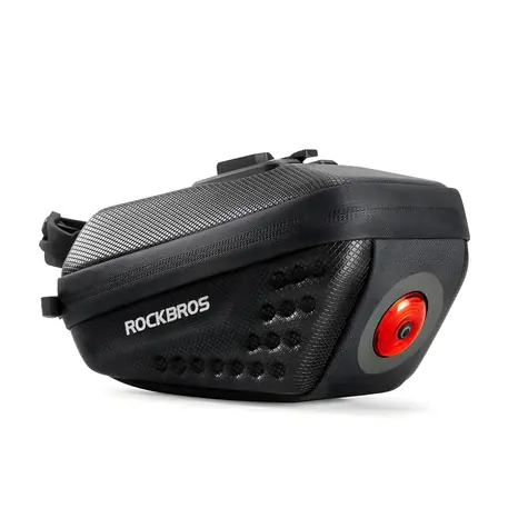 Rockbros C59 schwarz / Satteltasche / Hartschalenkoffer / LED-Licht 250 mAh