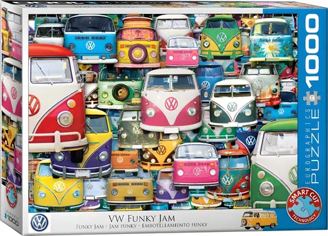 EUROGRAPHICS Puzzle Volkswagen Bus: Funky Jam / 1000 Teile / 67,6 × 48,9 cm