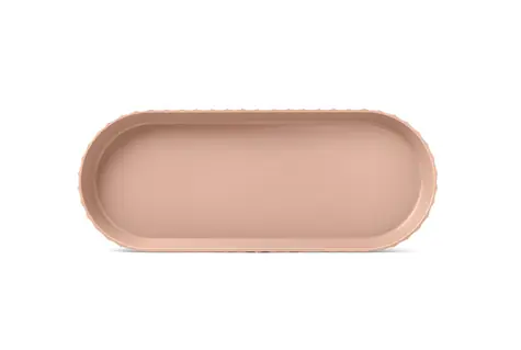 BlimPlus Minerva Ovales Tablett, rosa Sand / Tablett /  30 cm / BPA-frei