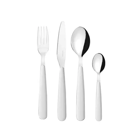 Guzzini POP weiß / Besteckset / 24-teilig / Edelstahl / ABS-Griffe