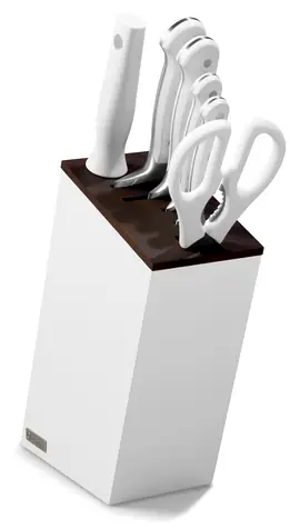 Wüsthof Classic Weiß / Messerblock / 6-teilig / Brotmesser / Solingen