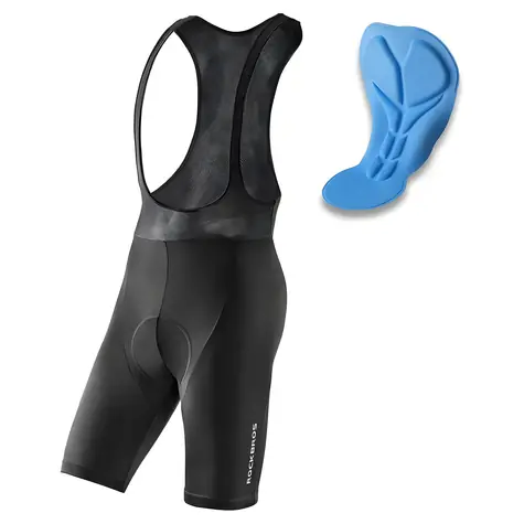 Rockbros RK2002L schwarze Radhose mit Trägern / Größe L / mit Radsport-Einsatz