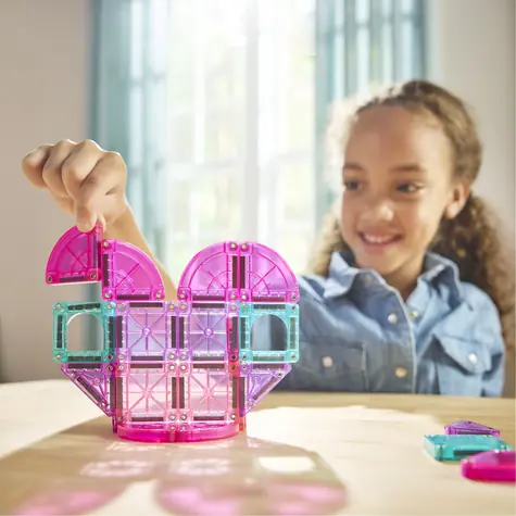 MAGNA-TILES microMAGS Magnetisches Bauset Herz an Herz / Reiseset / 26 Teile