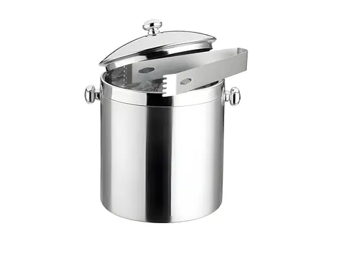 Weis Eisbehälter mit Zange, Edelstahl / Eisbehälter / 1,5 l / doppelwandig