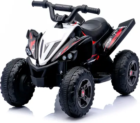 CHIPOLINO Elektrofahrzeug Quad ATV Kinderfahrer schwarz / 2× Motor 380 / Li- ION 11,1 V/3 Ah / bis zu 5 km/h