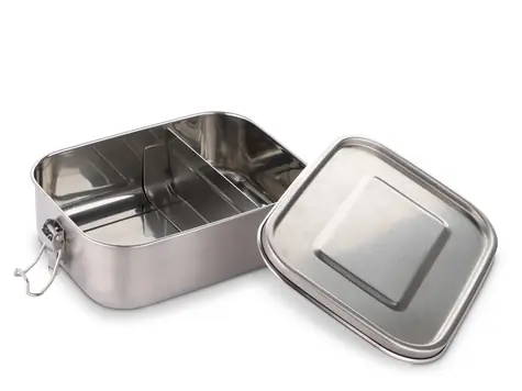 Weis Lunchbox mit Trennwand 0,8 l / Lunchbox / Edelstahl / Silikondeckeldichtung