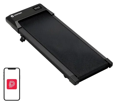 DeerRun Q2 Urban schwarz / Elektrisches Laufband / Steigung 7 % / Geschwindigkeit 1-6 km/h / Maximale Belastung 136 kg