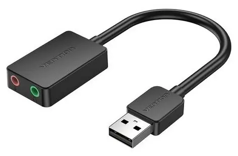 Vention externe Soundkarte USB 2.0 15 cm / Externe Soundkarte / USB 2.0 / 3,5 mm TRS