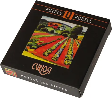 CURIOSI Quadratisches Puzzle Q Art: Landschaft am Tegernsee / 66 Teile / 12,5 × 12,5 cm