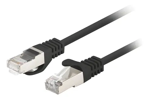 Lanberg CAT6 FTP 1 m schwarz / Patchkabel / RJ45-RJ45 / Fluke-geprüft / 10 Stück