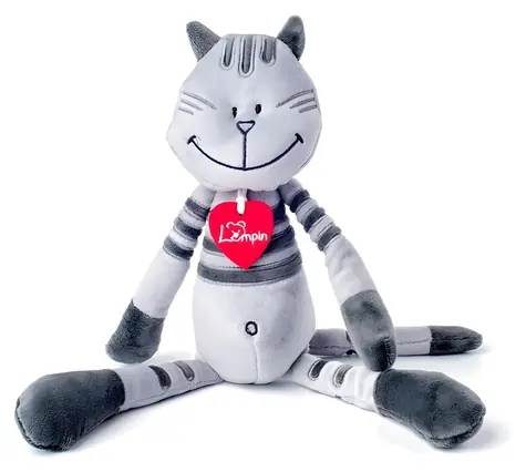 Plüschkatze Matteo, grau / Plüschtier / 38 cm / ab 0 Monaten
