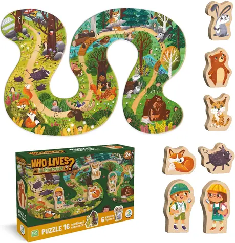 DODO-Puzzle: Wer wohnt im Wald? / 16 Teile