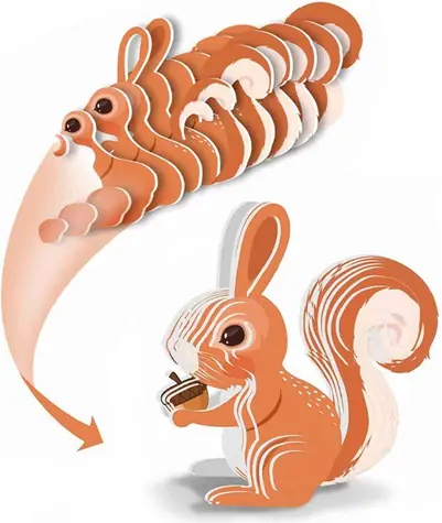 JOKOMISIADA 3D-Puzzle Eichhörnchen / 35 Teile / 7,5 x 7 x 4 cm