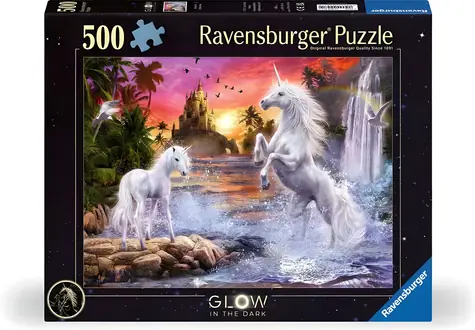 Ravensburger Leuchtendes Puzzle Einhörner am Fluss / 500 Teile / 49 x 36 cm