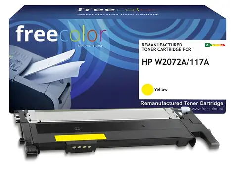 FreeColor W2072A Gelbtoner / Alternative zu HP 117A / Color Laser 150, MFP 178/179 / 700 Seiten