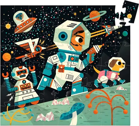 DJECO Puzzle Weltraumstation / 54 Teile / 40 x 37 cm