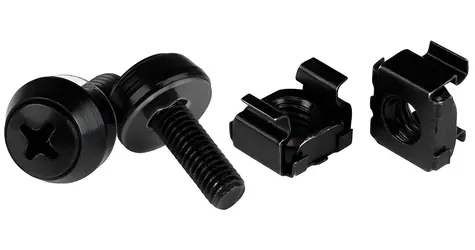 StarTech M5 Schrauben- und Käfigmutter-Montagesatz Schwarz / Montagesatz / M5 / 100 Stück