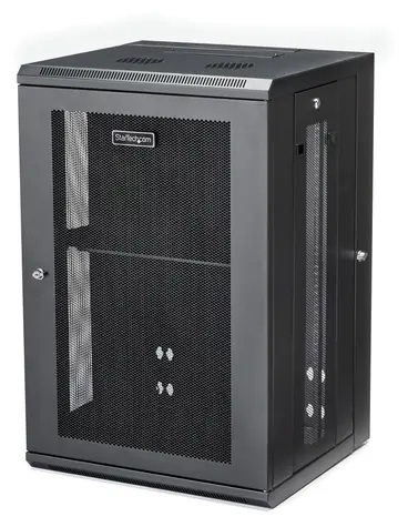 StarTech Wandrack 18 HE schwarz / Wandrack / 19" / Breite 610 mm / Tiefe 551 mm / Tragfähigkeit 90 kg