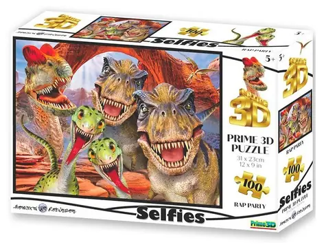 Prime 3D-Puzzle Raptor Selfie / 3D-Effekt / 100 Teile