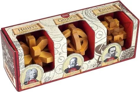Professor PUZZLE Große Denker Puzzle: Berühmte Männer 3-in-1 / Holz / 3-teiliges Set