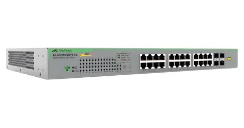 Allied Telesis WebSmart Switch / Switch / 24x 10/100/1000 + 4X SFP / PoE+ / grau