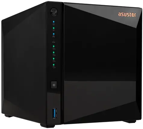 Asustor Drivestor 4 Pro AS3304T v2 / NAS-Server / 4X 3,5" SATA / Realtek RTD1619B / 2 GB RAM / 2,5 GbE / USB 3.2