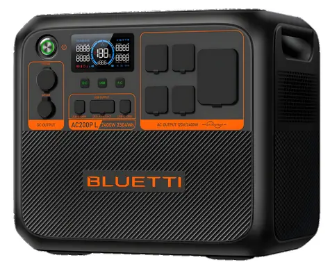 Bluetti AC200PL / Tragbare Powerstation / 2400 W / 2304 Wh / LiFePO4 / erweiterbar auf bis zu 8192 Wh