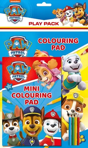 NICKELODEON Malbuch Paw Patrol 2in1 / Malbuch / 4 Buntstifte