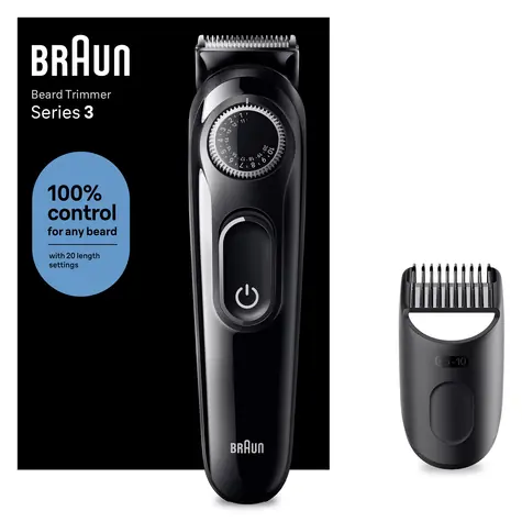 Braun Series 3 BT3400 schwarz / Rasierer / Herren / Drehregler / 50 Min. Betriebsdauer