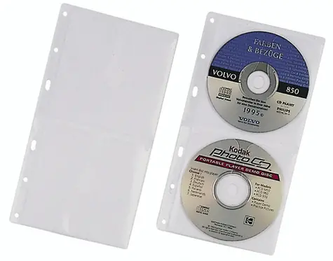 Durable , transparente CD/DVD-Hülle / CD/DVD-Hülle / 2 Discs / 5 Stück