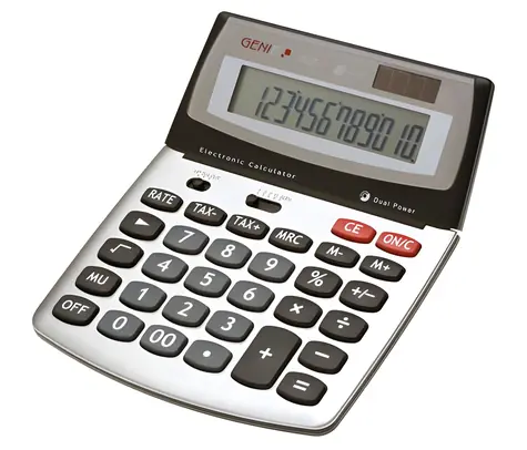 Genie 560 T / Taschenrechner / Tischgerät / 12-stellige Anzeige / Solar- und batteriebetrieben / neigbares Display