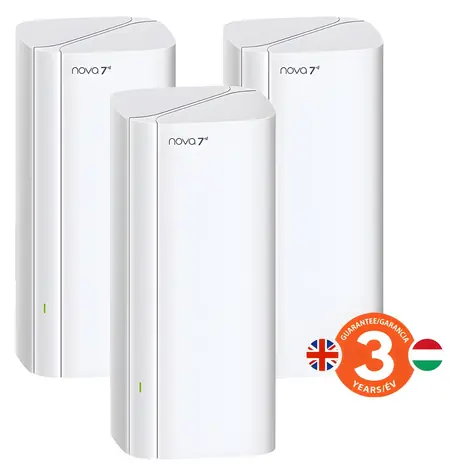 Tenda Nova ME3 Pro 3 Stück / Mesh-System / WiFi 7 / BE3600 / 9x GLAN/GWAN / WPA3 / VPN-Server
