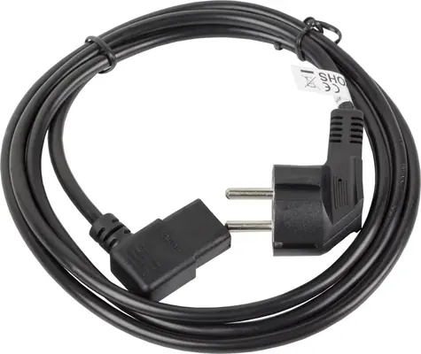Lanberg Stromkabel Schuko - C13 3 m / Stromkabel / 3 m / CEE7/7 - IEC C13