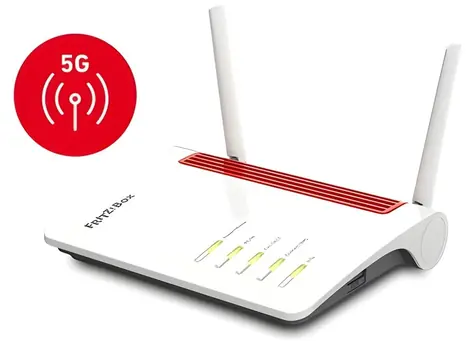 AVM FRITZ! Box 6850 5G / 5G Router / MiniSIM / Wi-Fi 5 / 2,4 und 5 GHz / 4X LAN / USB 3.2