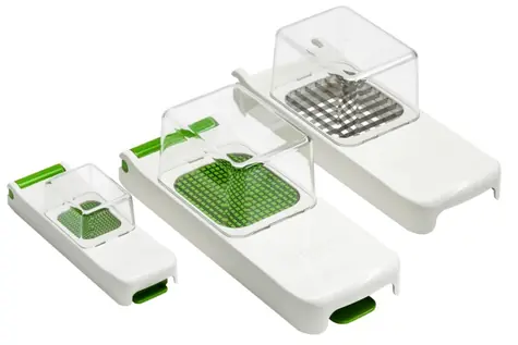 Alligator-Häcksler-Set, 3-teilig / Hobel / 3×3 mm / 6×6 mm / 12×12 mm