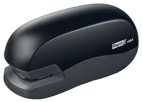 Rapid Fixativ 10BX schwarz / Elektrischer Hefter / 10 Blatt / Batteriebetrieben (4X AA) / Kabel 24/6, 26/6
