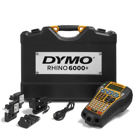 Dymo Rhino 6000+ schwarz-gelb / Etikettendrucker / ABC-Tastatur / Hartschalenkoffer / UK