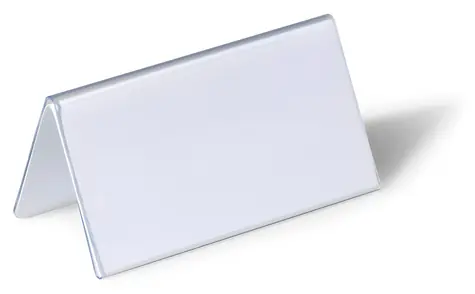 Durable , transparente Tischnamensschilder / 52 x 100 mm / PVC / 25 Stück