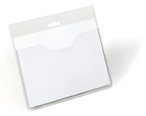 Durable , transparentes Visitenkartenetui / 6 x 9 cm / PVC / mit Krokodilmotiv / 20 Stück