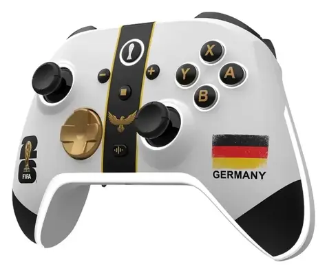 Dragonshock Controller AURORA+ FIFA WM 26 Deutschland schwarz/weiß/gold / Gamepad / PC / Android / iOS / Bluetooth