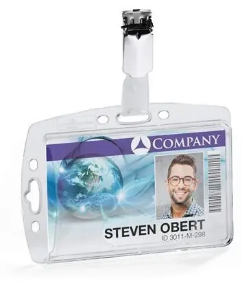 Durable Hartbox Clip transparente Namensschilder mit Clip / 54 x 85 mm / Acryl / 25 Stück